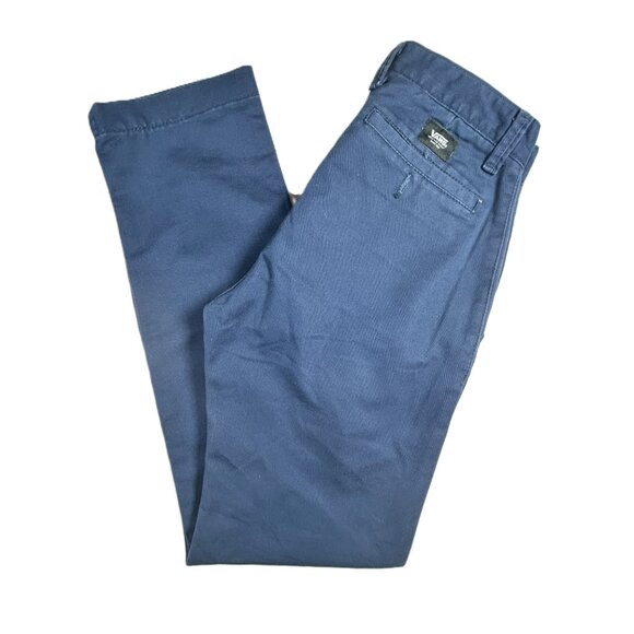 2 Pairs Vans Boys Chinos Blue/Steel Grey Size 27 - Picture 10 of 14